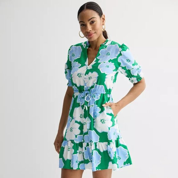 Sonoma Dresses & Skirts - *NWT* Blue & Green Rayon XXL Sonoma midi swing dress